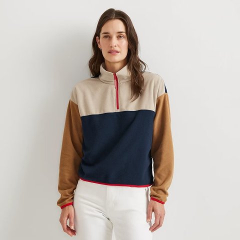 Quest  2.0 女拼色抓绒卫衣