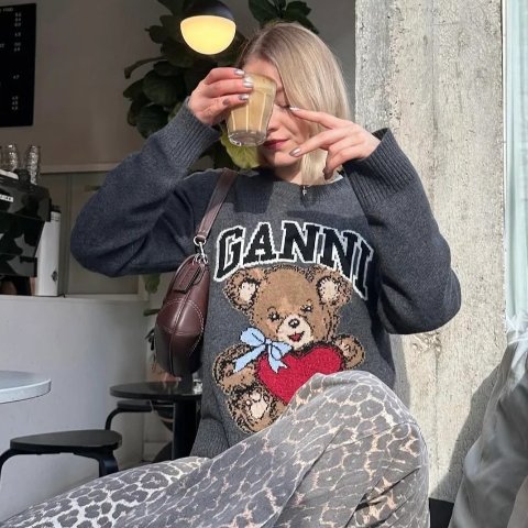 3折起！蝴蝶结上衣$72Ganni 狂促💕冬季甜酷少女心 小熊印花短袖$113