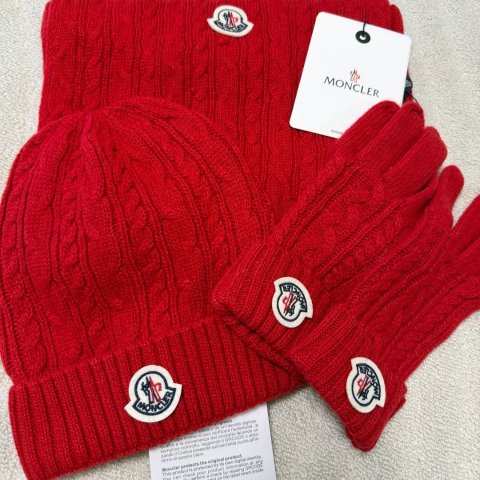 Moncler 徽标针织帽