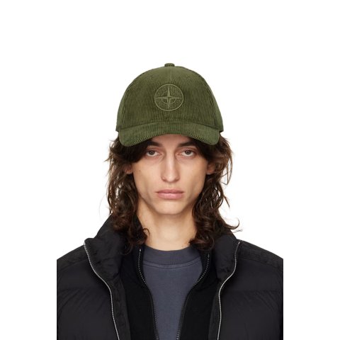 800 有机棉灯芯绒帽 绿色