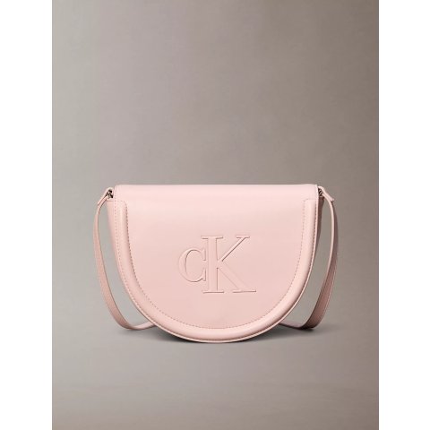 浮雕款粉粉马鞍包 