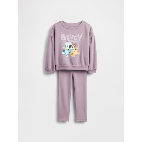 Bluey 蓝色卫衣罗纹裤套装