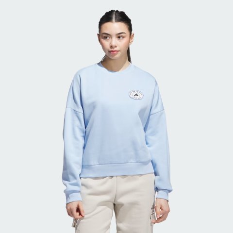Adidas史低奶蓝色卫衣