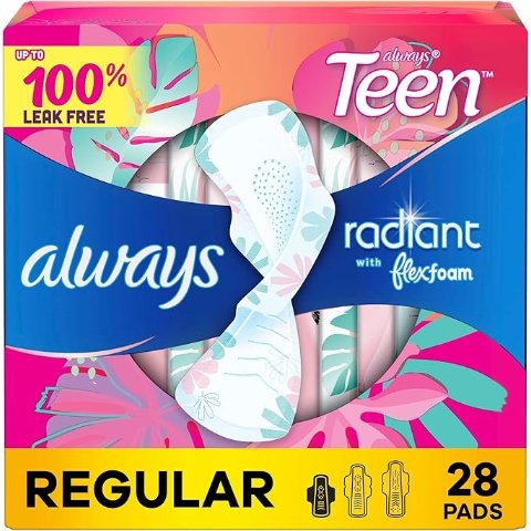 Always Radiant Teen 日用卫生巾 28片