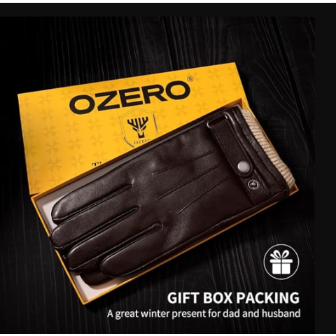 Nappa皮男士冬手套 保暖