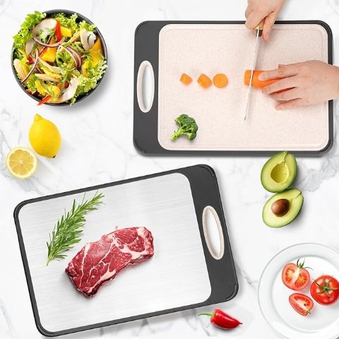 BETA SPACE 双面切菜板 304不锈钢+PP