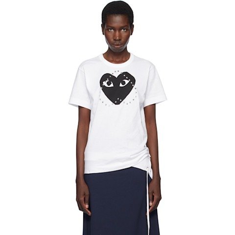 Comme des Garcons PlayWhite 黑心印花T恤