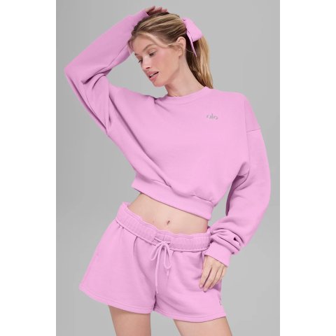 alo yogaAccolade 短款圆领卫衣