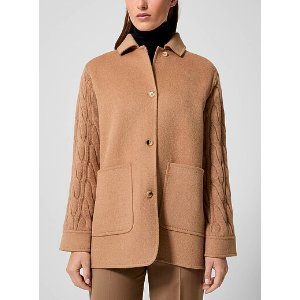 Max Mara之前$1999,100%骆驼毛Tacco 羊毛针织袖大衣