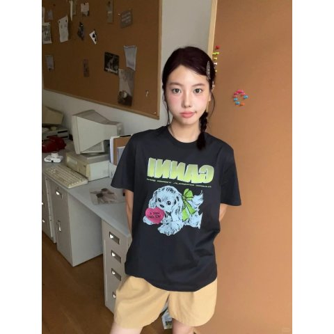 GanniPuppy 短袖T恤 棉质