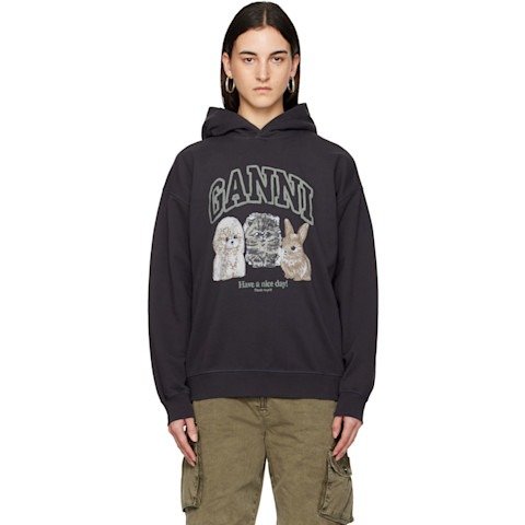 Black Animal 印花连帽衫