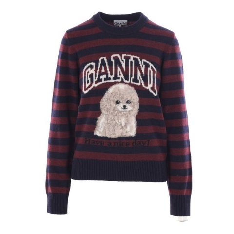 GanniLogo 条纹针织衫