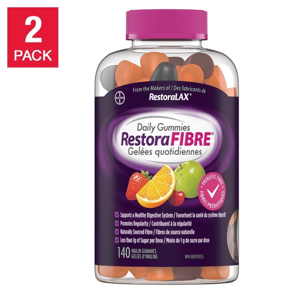 RestoraFIBRE 益生元纤维软糖 2瓶