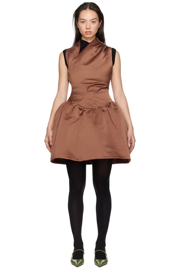 Backless 橙色迷你裙