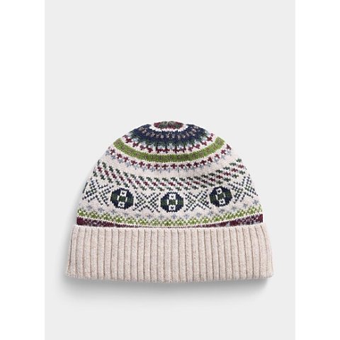 Fair Isle 再生羊毛冷帽