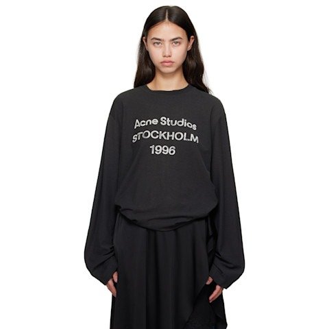 Acne StudiosLogo 黑色宽松T恤