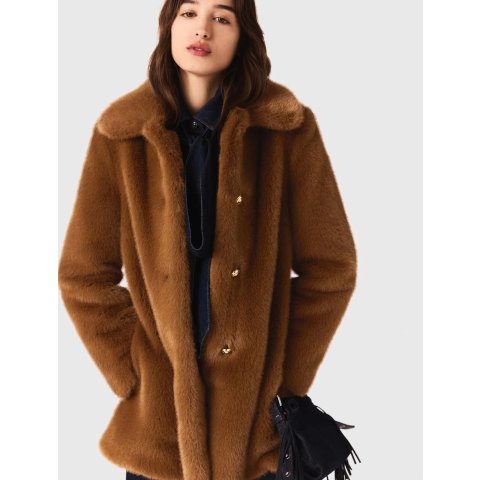 Mid-length 人造毛皮大衣