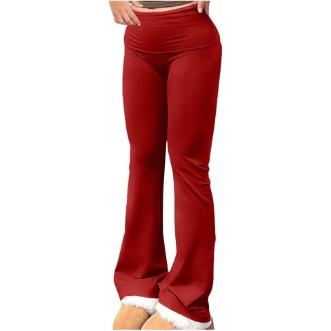 oelaio 女式修身休闲裤 直筒