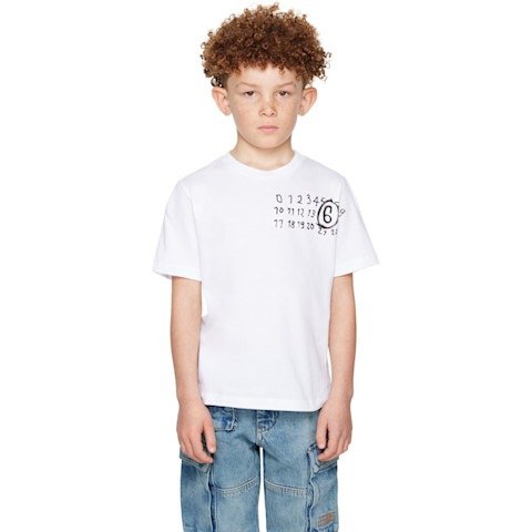 Printed-Logo 儿童白色T恤