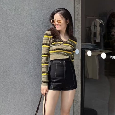 Le Raphia Tordu 绿色开衫