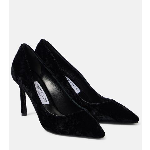 Jimmy ChooJimmy Choo Romy 85天鹅绒高跟鞋