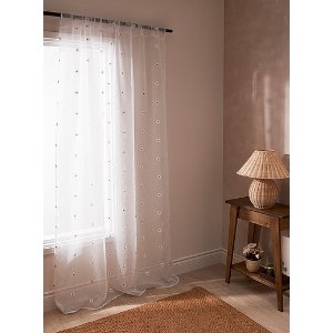 雏菊刺绣纱窗帘 130x220cm