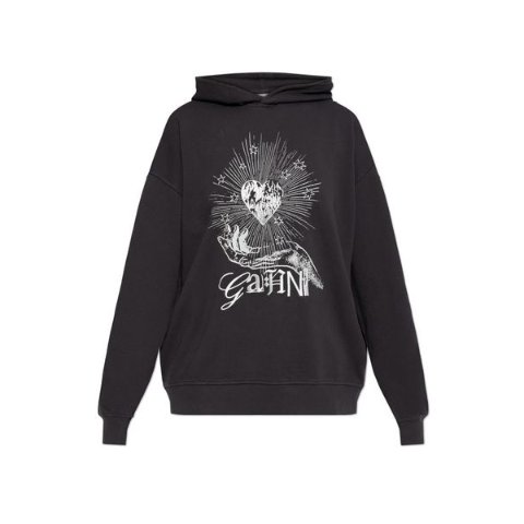 GanniLogo 刺绣连帽衫