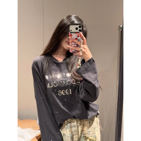 Logo 长袖T恤 白色