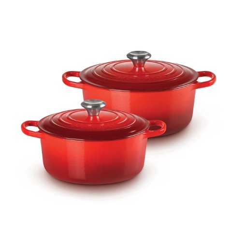 Le Creuset圆形铸铁锅2件套