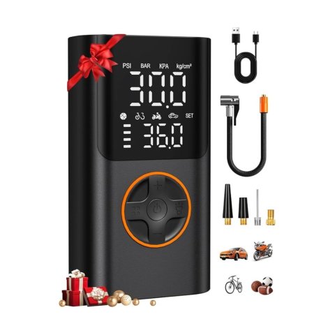 Wishokok 150PSI 便携式应急电源 无绳轮胎充气泵