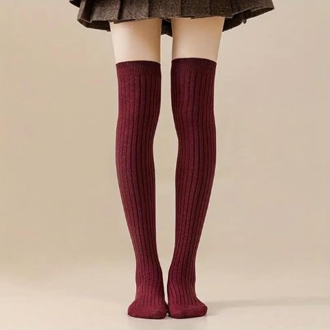 女款高筒保暖长袜