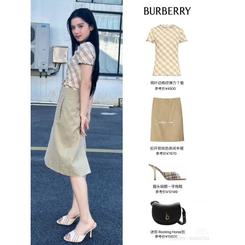 Burberry张婧怡同款不同色~Green Mews Rose高跟凉鞋