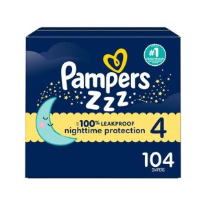 Pampers全场满$80-$20！ZZZ夜用纸尿裤 4码 104片