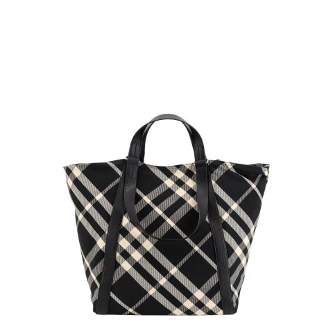 Burberry 棉混肩包 格纹