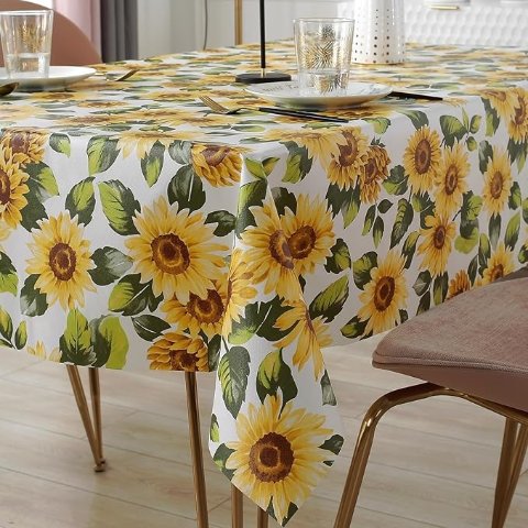 AOKQYA 向日葵PVC防水桌布 54x70英寸