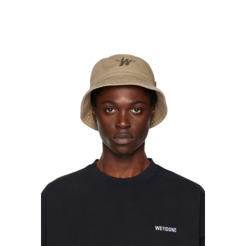 WD One Logo 浅米色渔夫帽