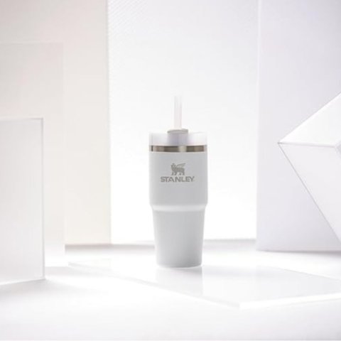 Stanley 20oz 吸管保温杯 清冷磨砂感 通勤随手喝