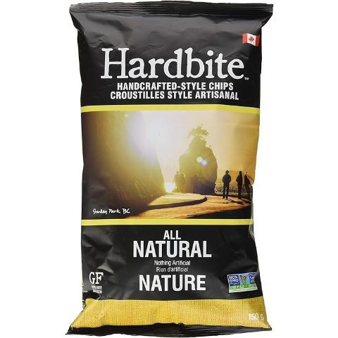 Hardbite 手工薯片 天然 5.2盎司