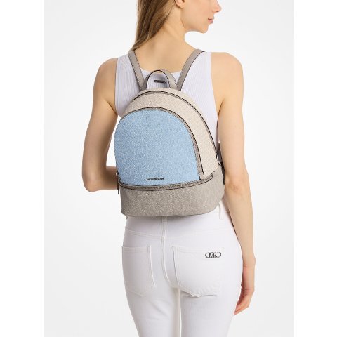 Michael KorsRhea 中号拼色Logo双肩包