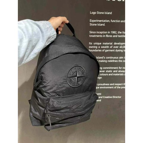 Stone Island Junior 刺绣Logo背包