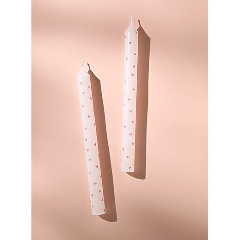 爱心图案长蜡烛 2支装