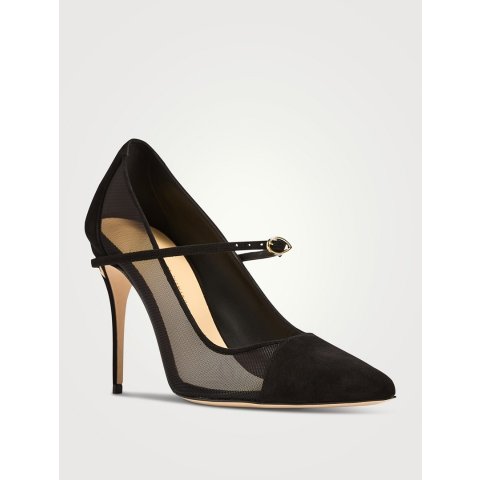 Lorenzo 网眼麂皮高跟鞋