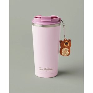 不锈钢保温杯 粉色 16oz