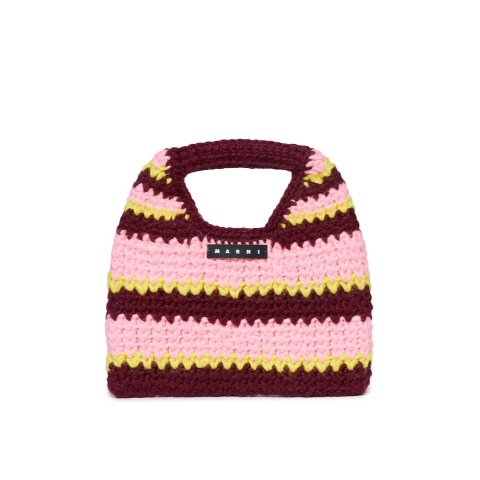 Marni 条纹手提包 crocheted