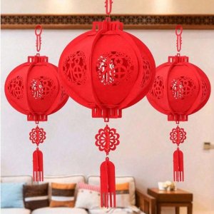 红色春节灯笼 2个装