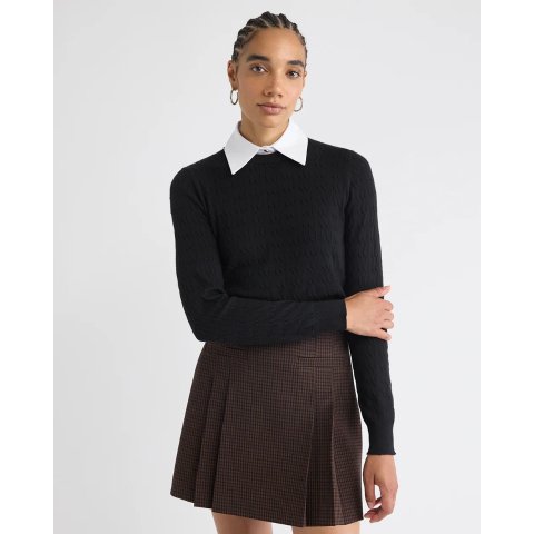 假两件长袖针织衫