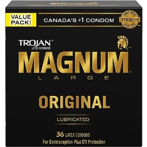 TROJAN现$0.52/个大号润滑乳胶避孕套 36个