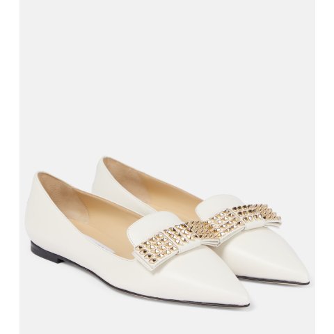 Jimmy ChooGala 镶饰平底皮鞋