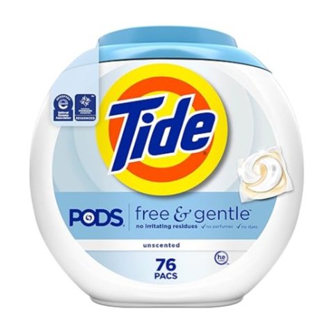 PODS Free 温和液体洗衣粉套装，76 片