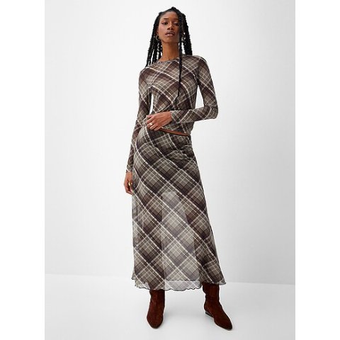 Neutral Maxi 网眼半身裙